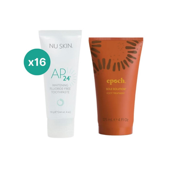 16 AP 24® Fluoride-Free Whitening Toothpaste + Free Epoch Sole Solution